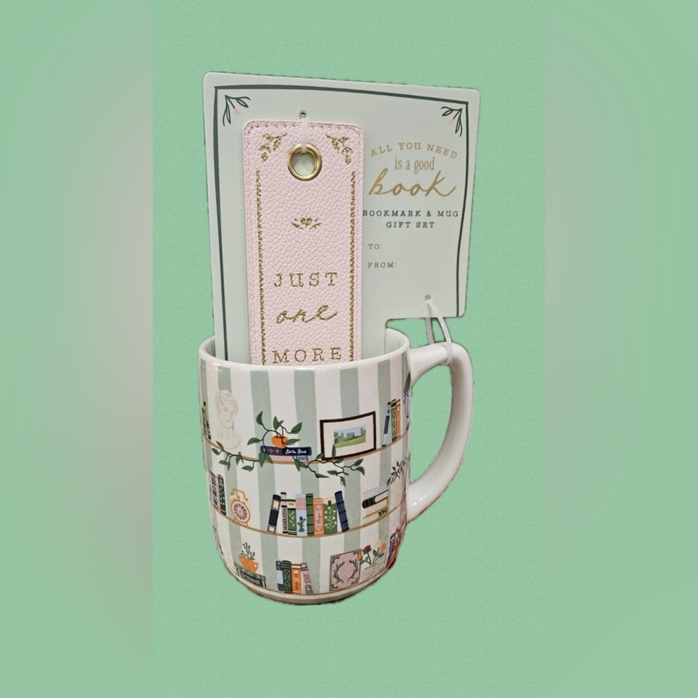 Book Lover Sunday Morning All You Need is a Good Book Bookmark and Mug Gift Set